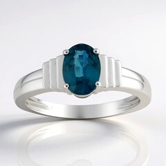 Bague en argent et Kyanite verte