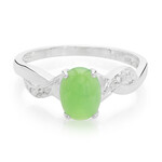 Anello in argento con Crisoprasio Imperiale