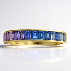 Anello in oro con Zaffiro Fancy (CIRARI)