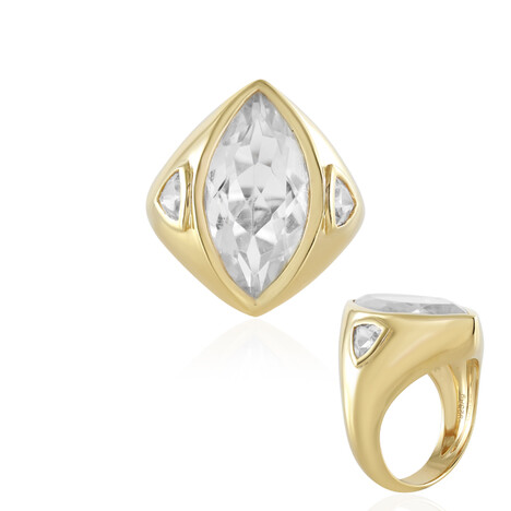 Weißer Quarz-Silberring