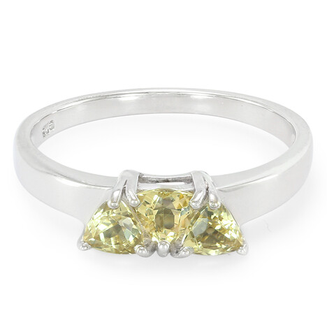 Anillo en plata con Berilo del Amazonas