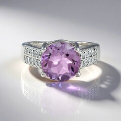 Anello in argento con Ametista Rose de France
