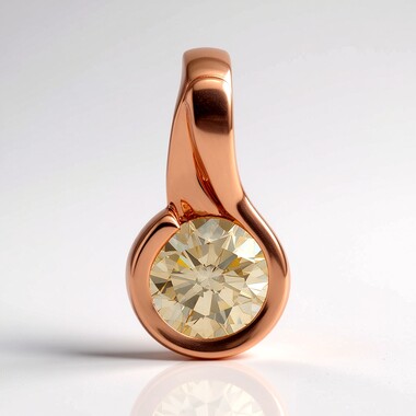 Pendentif en or et Diamant rose de France VS1 d'Argyle (Annette)