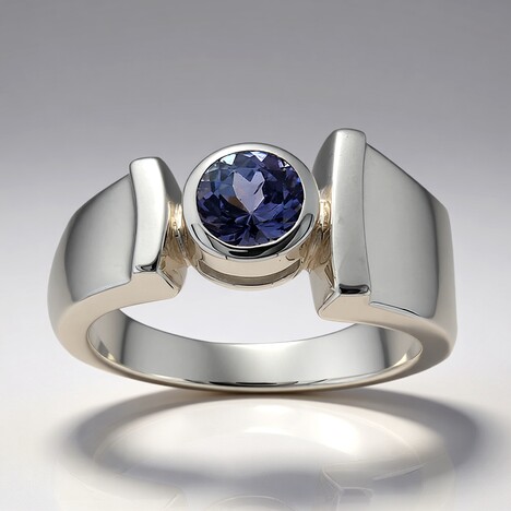 Anello in argento con Tanzanite (non riscaldata) (Pallanova)