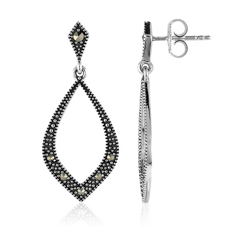 Orecchini in argento con Marcassite