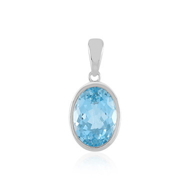 Ciondolo in argento con Topazio Blu Cielo