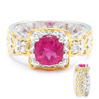 Anillo en plata con Rubelita (Gems en Vogue)