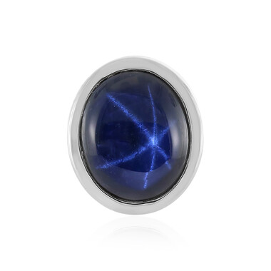 Ciondolo in argento con Zaffiro Stellato Blu (MONOSONO COLLECTION)