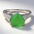 Anello in argento con Calcedonio Verde