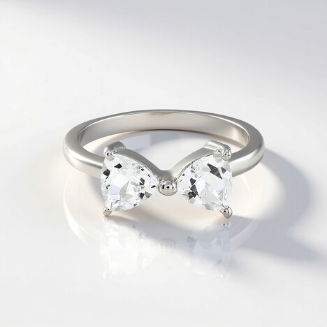 Anello in argento con Topazio Bianco