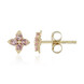 9K Nigerian Pink Tourmaline Gold Earrings (de Melo)