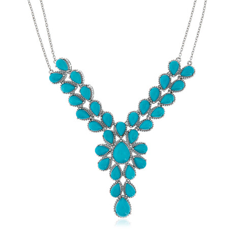 Sleeping Beauty-Türkis-Silbercollier