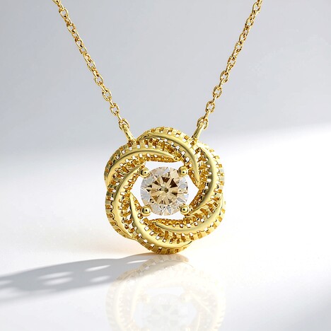 Collier en or et Diamant champagne I1 (Ornaments by de Melo)
