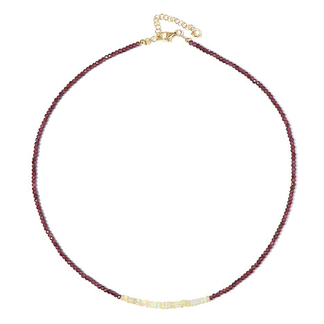 Collana in argento con Granato Magenta