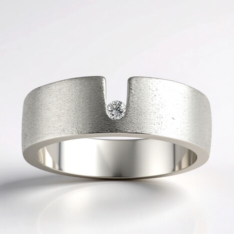 Anello in argento con Diamante I1 (G) (Annette)
