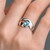 Anello in argento con Apatite Blu (Pallanova)