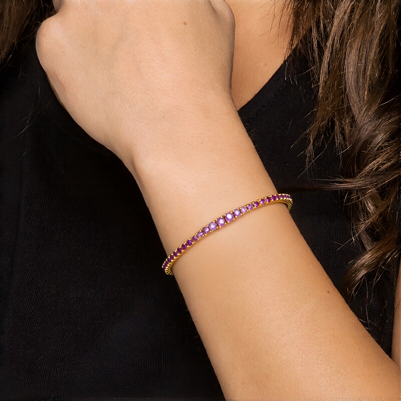 Bracelet en argent et Améthyste