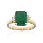 Bague en or et Emeraude de Zambie AAA (CIRARI)