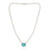 Zilveren halsketting met een amazoniet (TPC)
