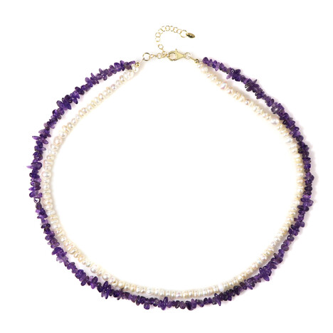 Collar en plata con Amatista de Zambia