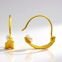 Orecchini in argento con Perla d'Acqua Dolce Bianca (Joias do Paraíso)
