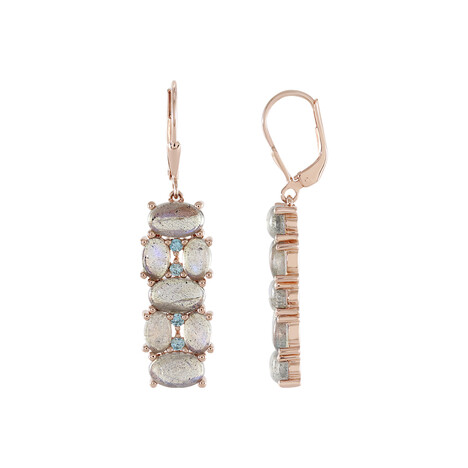 Blue Maniry Labradorite Silver Earrings (KM by Juwelo)