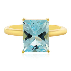 Anillo en plata con Topacio azul cielo