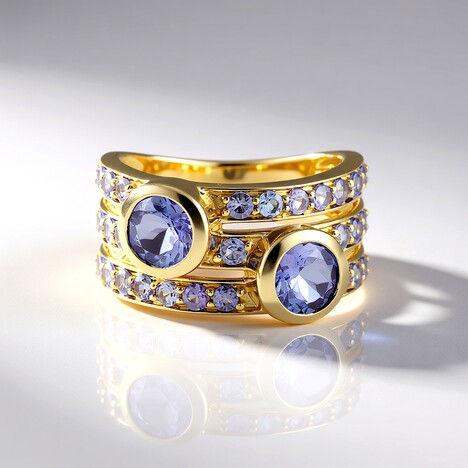 Anello in oro con Tanzanite (KM by Juwelo)