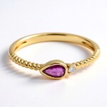 Anello in oro con Rubino Mozambico AAA (CIRARI)