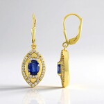 Orecchini in argento con Cianite del Nepal