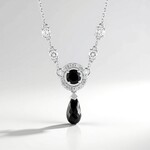 Collana in argento con Spinello Nero