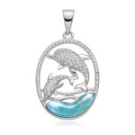 Colgante en plata con Larimar