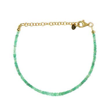 Russischer Smaragd-Silberarmband