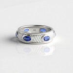 Anello in argento con Cianite del Nepal