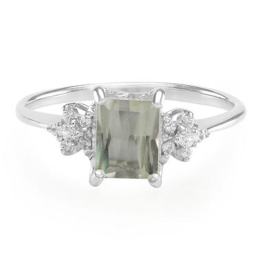 Anello in argento con Kunzite Canarino