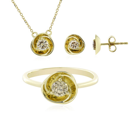 Anello in oro con Diamante Cioccolato SI2