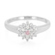 Bague en argent et Saphir Padparadscha