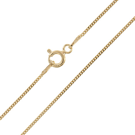 Silber-Panzerkette - 1,39 g - 45 cm - vergoldet