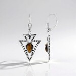 Orecchini in argento con Occhio di Tigre (Desert Chic)