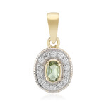 Pendentif en or et Tanzanite verte non chauffée