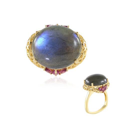 Blauer Maniry-Labradorit-Silberring (Ornaments by de Melo)