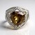 Anello in argento con Quarzo Fumè