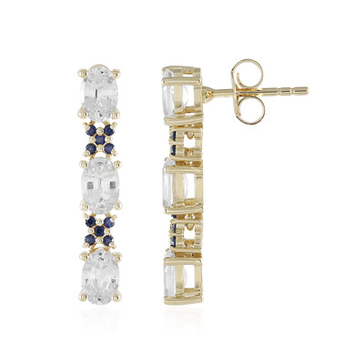 Orecchini in oro con Zaffiro Bianco (Adela Gold)