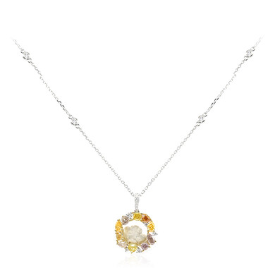 SI2 Fancy-Diamant-Goldhalskette (CIRARI)