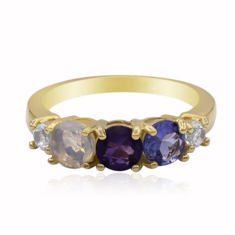 Zilveren ring met een Zambia-amethist