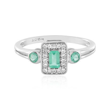 Zilveren ring met een Russische smaragd