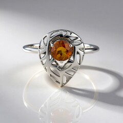 Anello in oro con Tormalina Arancione Brasiliana (Ornaments by de Melo)