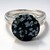 Anello in argento con Ossidiana Fiocco di Neve