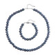 Parure in argento con Lava Blu