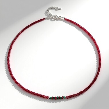 Collana in argento con Rubino del Madagascar